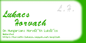 lukacs horvath business card